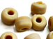 9mm Opaque Cream Matt/Frosted Crow  Beads