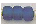 9mm Primary Blue (Translucent) Matt/Frosted Crow  Beads