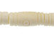 White Carved Round Bone Bead Strand