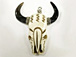 2.25" Cattle Skull Head Longhorn Bone Pendant