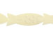 White Carved Bone Fish Shape Bead Strand