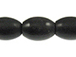 Large Oval Black Horn Bead Strand