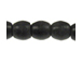 Small Oval Black Horn Bead Strand