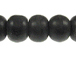 8mm Round Black Horn Bead Strand