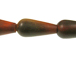 Amber Teardrop Shape Horn Bead Strand