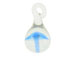 Medium Glass Drop Pendant with Blue Mushroom 