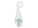 Large Glass Drop Pendant with Light Blue Mushroom 