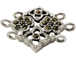 Sterling Silver Marcasite 3-strand Spacer