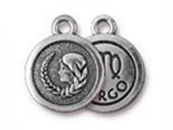 TierraCast Pewter Zodiac Sign Charms Antique Silver Plated - Virgo