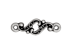 10 - Tierracast Antique Silver Plated Pewter Minuet Link