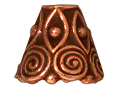 20 - TierraCast Pewter CONE Spiral, Antique Copper Plated