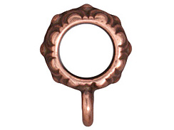 10 - TierraCast Pewter BAIL Oasis with Large Hole Antique Copper Plated 