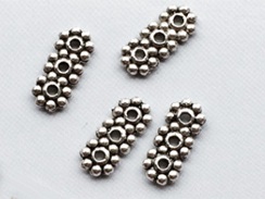 3 Hole Daisy Pewter Spacer Bead