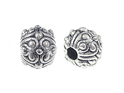 Antique Silver Fancy Large Hole Bead