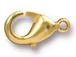 20 - TierraCast 12mm Bright Gold Plated Lobster Clasp