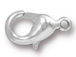 20 - TierraCast 12mm Bright Silver Plated Lobster Clasp