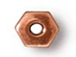 100 - TierraCast Antique Copper Plated 4mm Hex Heishi Spacer Bead