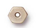 100 - TierraCast Bright Rhodium Plated 4mm Hex Heishi Spacer Bead