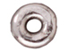 100 - TierraCast Pewter Round Ornamental Heishi, Bright Rhodium Plated