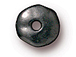 50 - TierraCast Pewter Bead Round Hammered Edge Spacer, Black