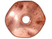 50 - TierraCast Pewter Bead Round Hammered Edge Spacer, Antique Copper Plated