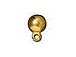 10 - TierraCast Pewter Dome Ear Post Bright Gold Plated