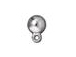 10 - TierraCast Pewter Dome Ear Post Bright Rhodium Plated