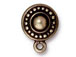10 - TierraCast Oxidized Brass Pewter Beaded Earring Post