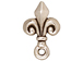 10 - TierraCast Pewter EARRING Fleur De Lis Post Earring Component, Antique Silver Finish 