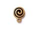 10 - TierraCast Pewter EARRING Spiral Post earring Component Antique Gold Plated 