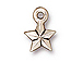 20 - TierraCast Pewter CHARM Faceted Star, Antique Silver Plated