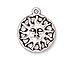 10 - TierraCast Pewter CHARM Sunshine, Antique Silver Plated