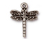 10 - TierraCast Pewter CHARM Dragonfly, Antique Silver Plated