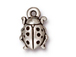 10 - TierraCast Pewter CHARM Lady Bug, Antique Silver Plated