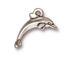 10 - TierraCast Pewter CHARM Dolphin, Antique Silver Plated