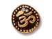 400  - TierraCast Pewter DROP Aum Ohm Om Antique Gold Plated