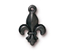 10 - TierraCast Pewter CHARM Fleur de Lis Black Finish