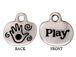 10 - TierraCast Pewter CHARM Play / Hand with Stone Setting, Antique Silver Plated