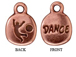 10 - TierraCast Pewter CHARM Dance / Figure with Stone Setting, Antique Copper Plated