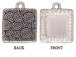 5 - TierraCast Pewter CHARM Square with Square Mounting, Antique Silver Plated