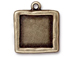 5 - TierraCast Pewter Oxidized Brass Plated Abstract Large Square Frame 