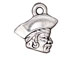 10 - TierraCast Pewter CHARM Pirate Antique Silver Plated 