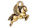 10 - TierraCast Pewter CHARM Pegasus Antique Gold Plated 
