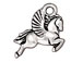 10 - TierraCast Pewter CHARM Pegasus Antique Silver Plated 