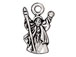 10 - TierraCast Pewter CHARM Wizard Antique Silver Plated 