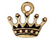 10 - TierraCast Pewter CHARM King' s Crown Antique Gold Plated 