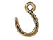10 - TierraCast Pewter CHARM Horseshoe Antique Gold Plated 