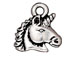 10 - TierraCast Pewter CHARM Unicorn Antique Silver Plated 