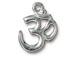 5 - TierraCast Pewter Pendant Om Ohm Bright Rhodium Plated