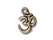 10 - TierraCast Pewter Pendant Om Ohm Oxidized Brass Plated